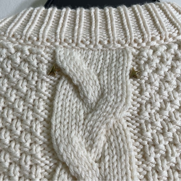 Golden Goose Women's Round-Neck Virgin Wool Sweater with Braided Motif - Picture 9 of 12